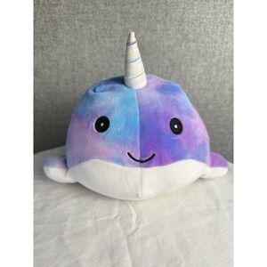 Squishmallows Hallie the Narwhal Rainbow Purple Tie Dye Unicorn Whale Haley